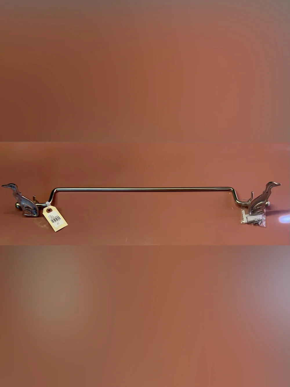 Anthropologie Caine Dog Towel Bar, Brushed Nickel